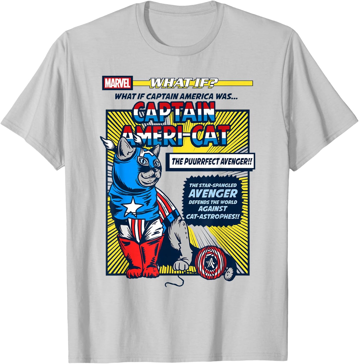 Marvel What If Captain America Was Captain Ameri-Cat Comic T-Shirt - T-Shirt | Ash
