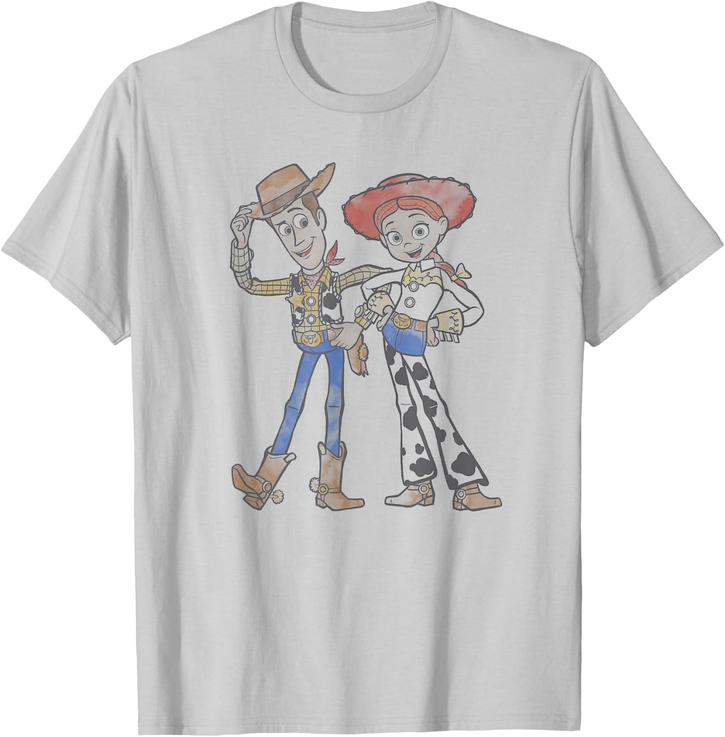 Disney Pixar Toy Story 4 Woody and Jessie T-Shirt - T-Shirt | Ash