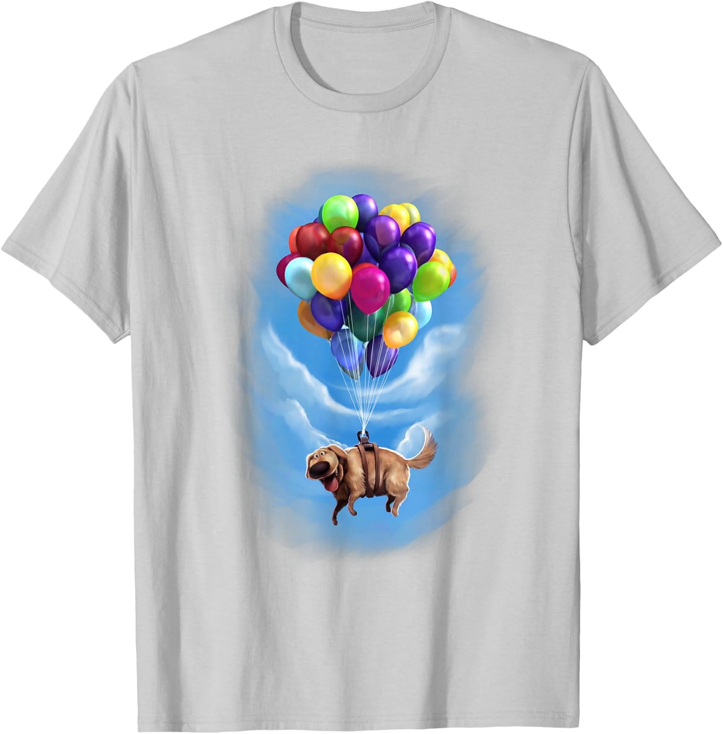 Disney Pixar Up Dug Balloon Floating Graphic T-Shirt - T-Shirt | Ash