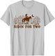 Cowgirls Pregnancy Announcement Western Life Ridin' for Two T-Shirt - T-Shirt | Ash