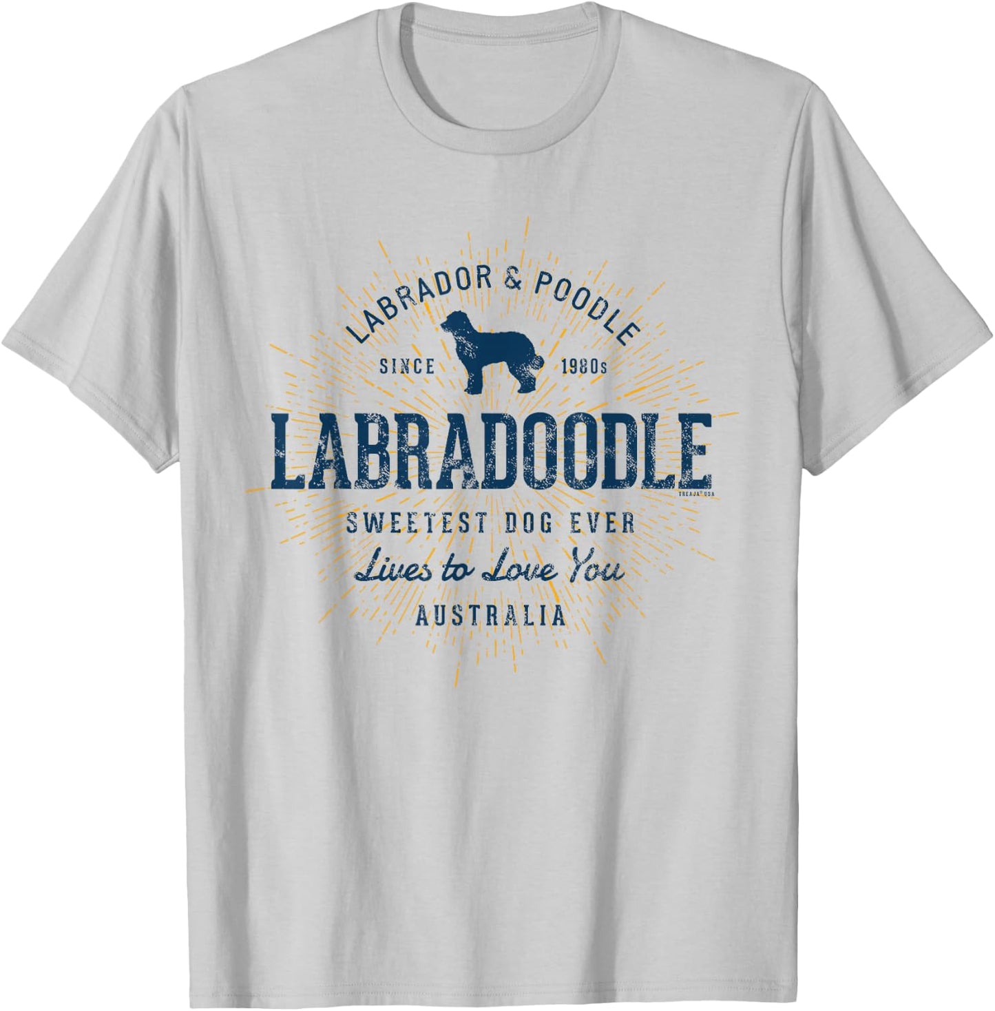 Vintage Labradoodle Retro T-Shirt - T-Shirt | Ash