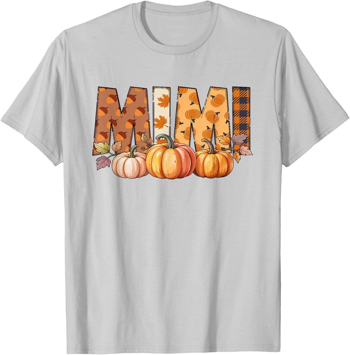 Mimi Pumpkin Fall Design for Autumn Celebration T-Shirt - T-Shirt | Ash