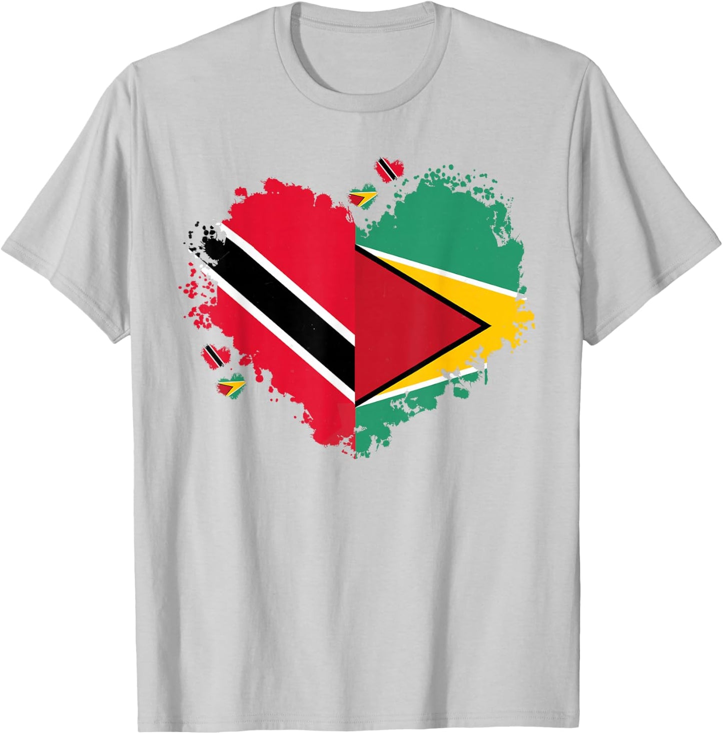 Trinidad & Guyana Flag Outfit Idea for Kids Guyanese Roots T-Shirt - T-Shirt | Ash