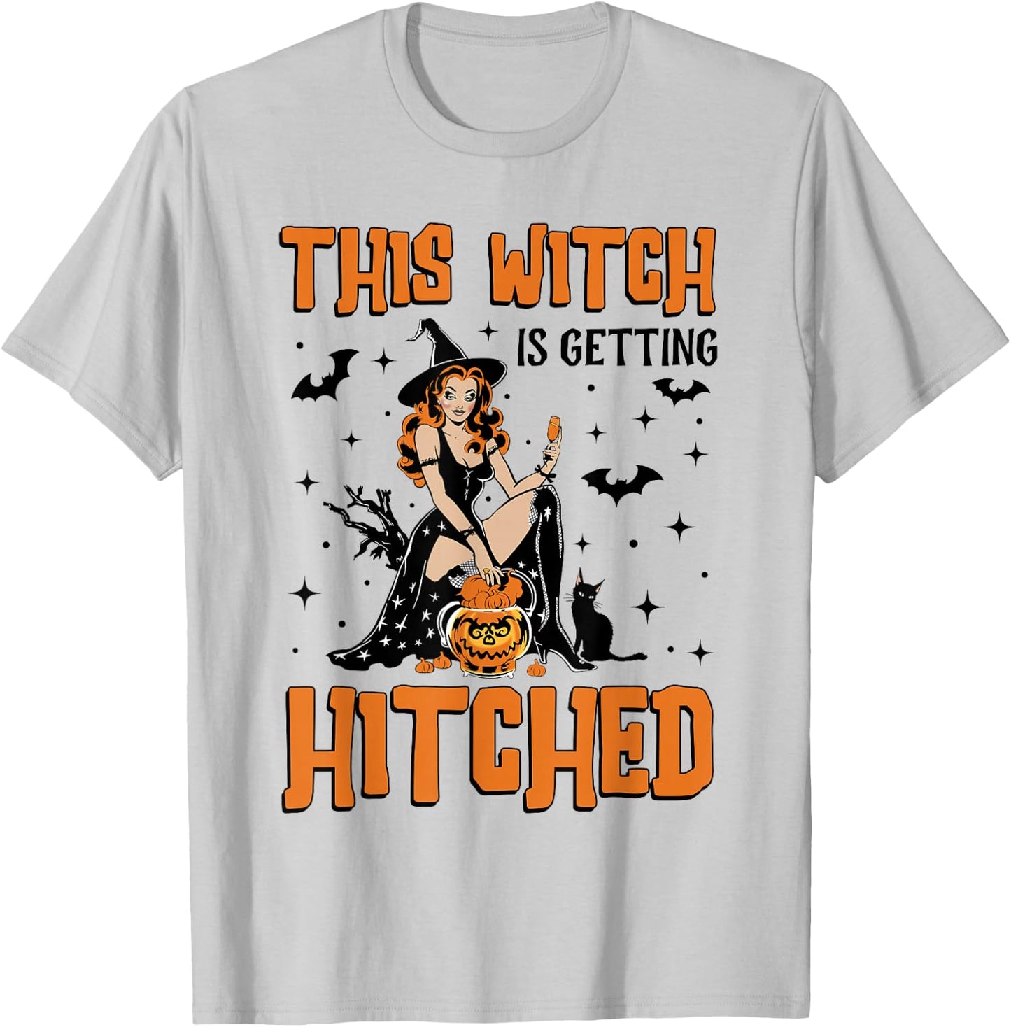 This Witch Is Getting Hitched Bride Bridesmaid Bachelorette T-Shirt - T-Shirt | Ash