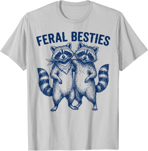 Possum Feral Besties Matching Friend Twinning Funny BFF T-Shirt - T-Shirt | Ash