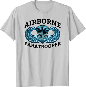 Airborne Paratrooper T-Shirt - T-Shirt | Ash