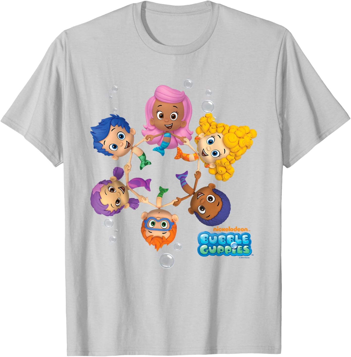 Bubble Guppies Nonny, Deema, Oona, Molly, Goby, Gil T-Shirt - T-Shirt | Ash