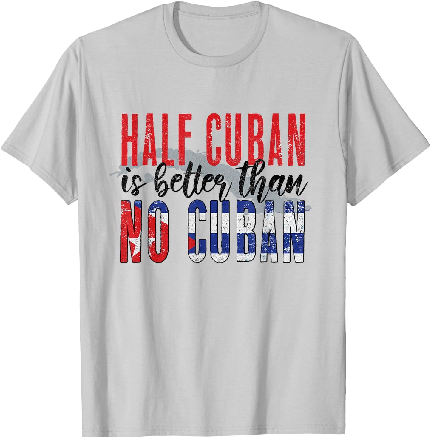 Funny Cuba Lover Graphic Men Kids Cuban T-Shirt - T-Shirt | Ash