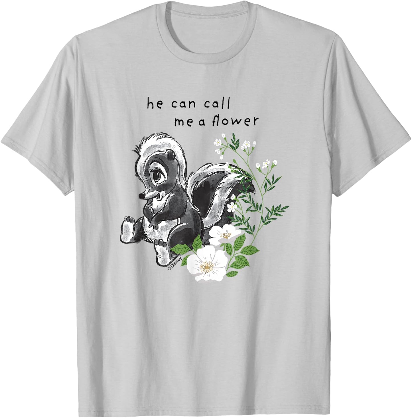 Bambi - He Can Call Me A Flower T-Shirt - T-Shirt | Ash