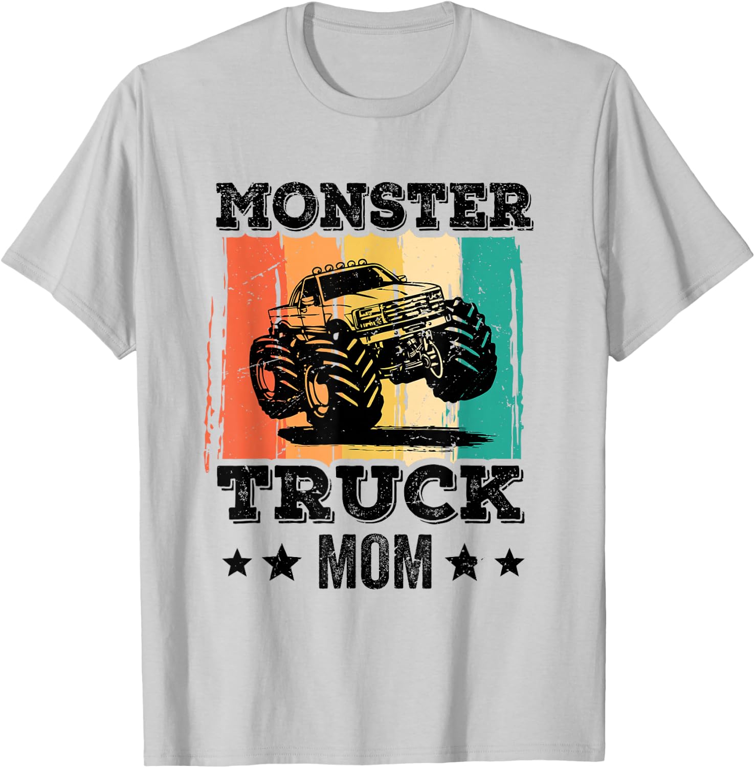 Monster Truck Mom Mum Mother's Day Retro Vintage Women T-Shirt - T-Shirt | Ash