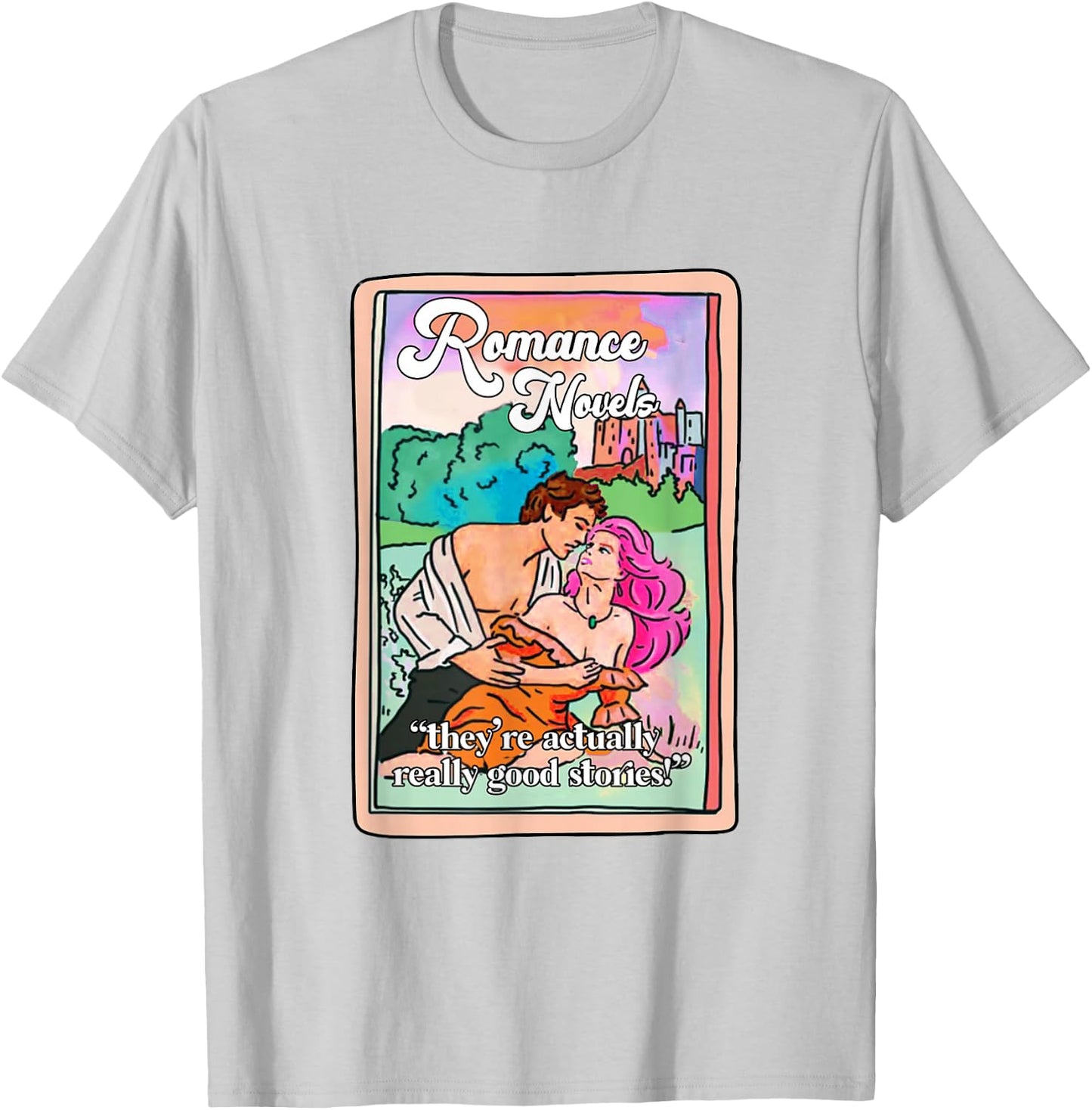 Romance Novels Really Good Stories Tarot Card Book Lover T-Shirt - T-Shirt | Ash