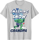 Marvel Hulk Smashing Snow Christmas Grandpa T-Shirt - T-Shirt | Ash