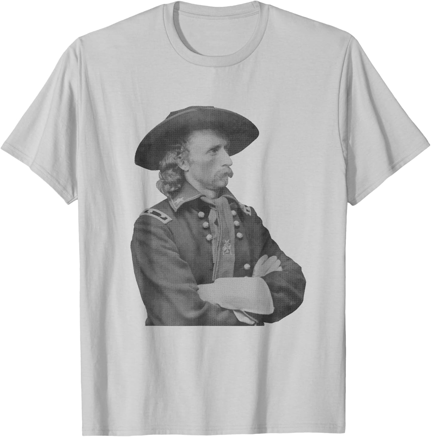 War Is Hell Store Men's George Armstrong Custer Military History , Grey, Small, Short Sleeve T-Shirt - T-Shirt | Ash