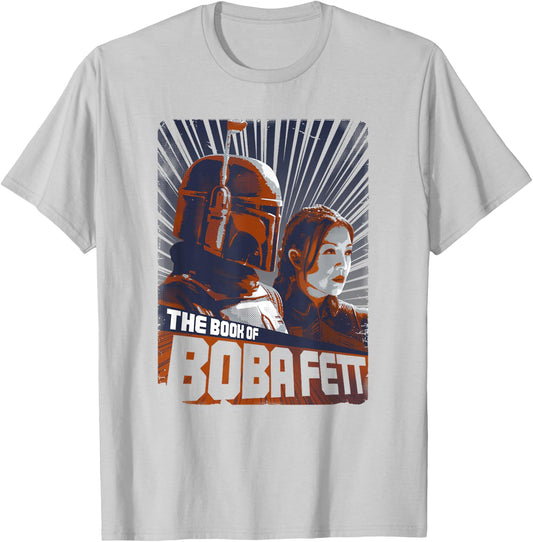 Star Wars The Book Of Boba Fett Retro Graphic Poster T-Shirt - T-Shirt | Ash
