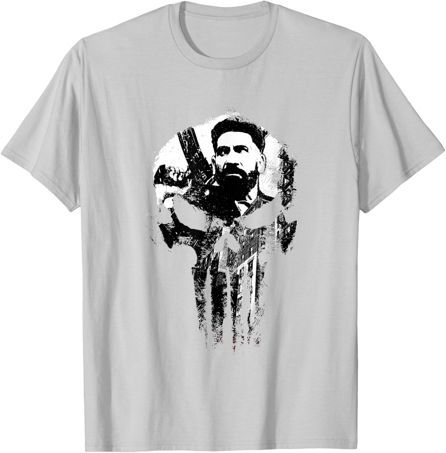 Marvel The Punisher: One Last Kill Frank Castle City Skull T-Shirt - T-Shirt | Ash