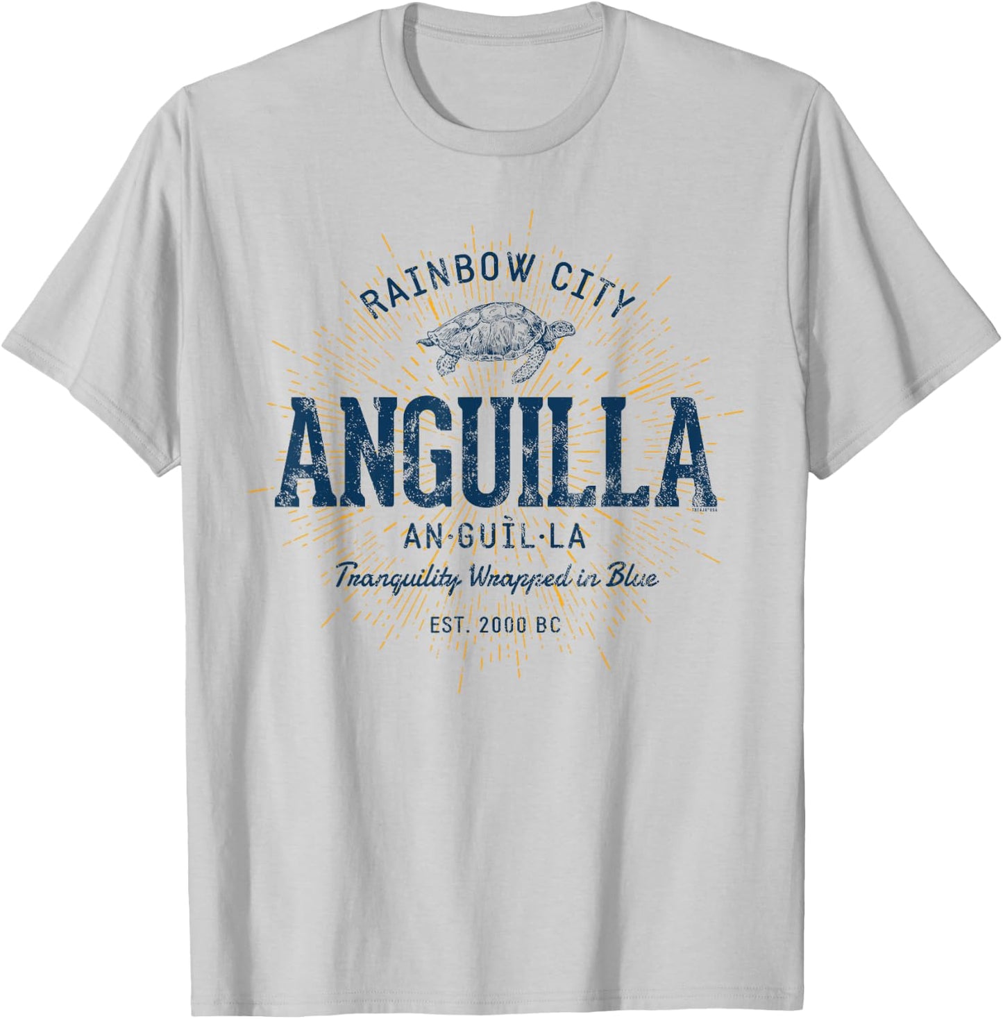 Anguilla Retro Style Vintage Anguilla T-Shirt - T-Shirt | Ash