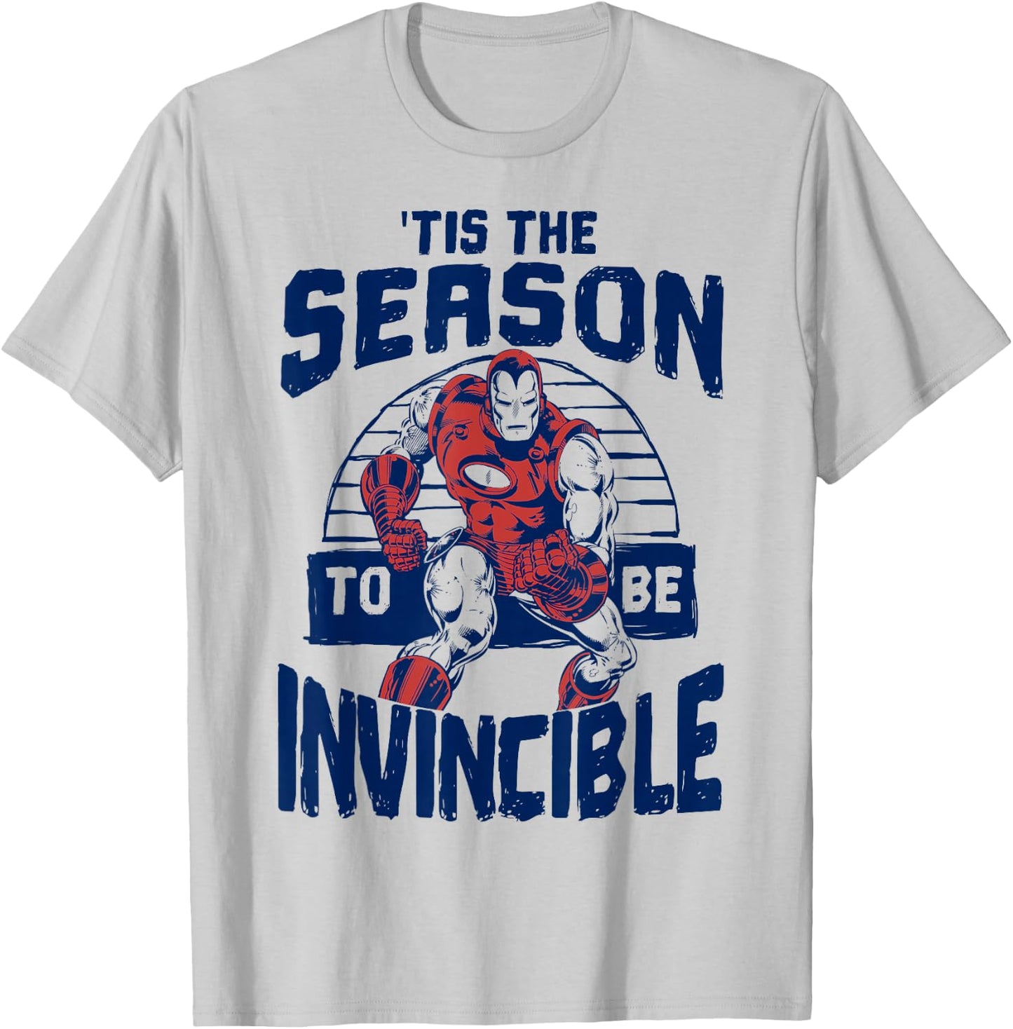 Marvel Iron Man 'Tis The Season Invincible Christmas T-Shirt - T-Shirt | Ash
