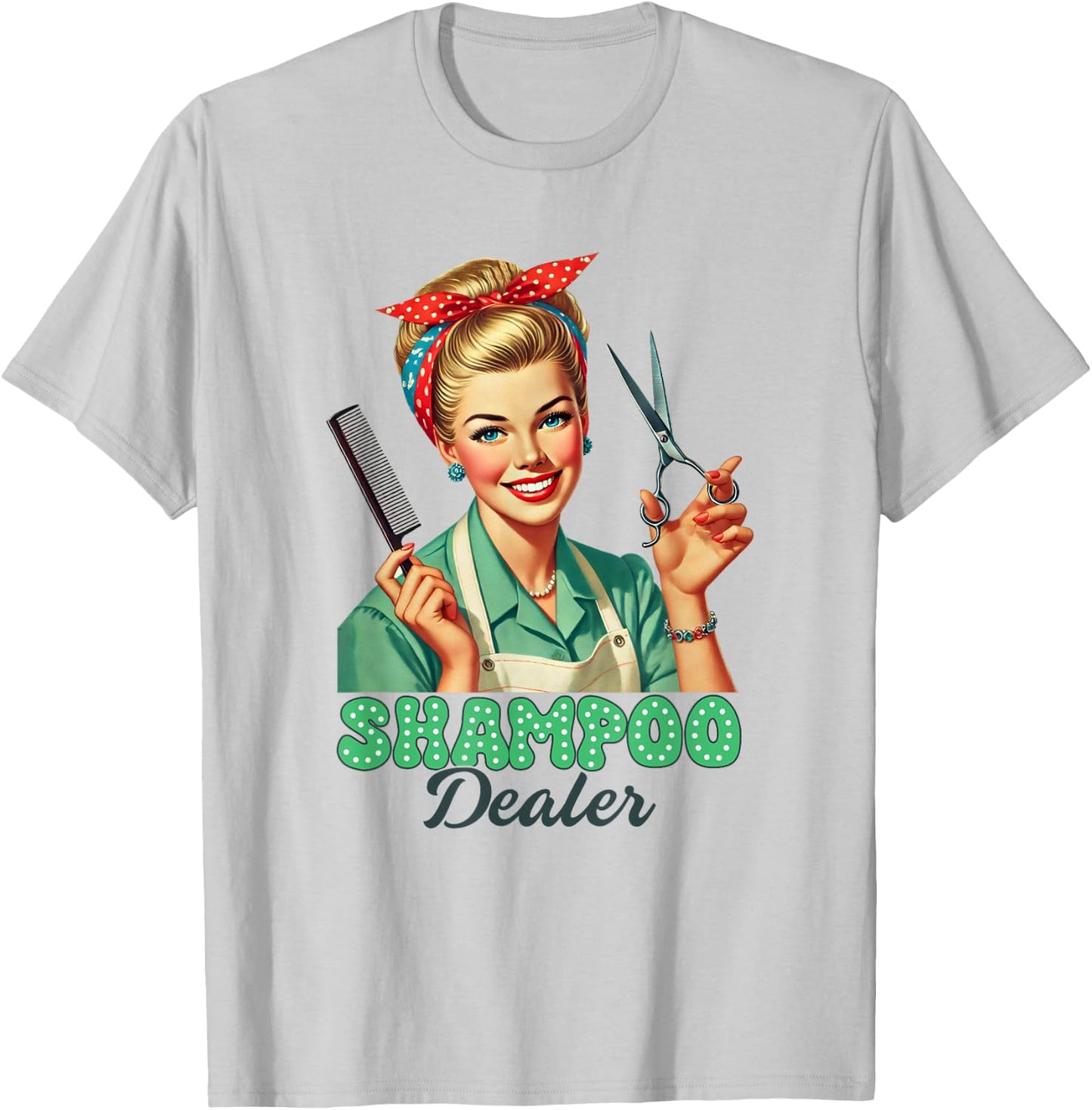 Hairdresser Hair Stylist Shampoo Dealer Barber Hairstylist T-Shirt - T-Shirt | Ash