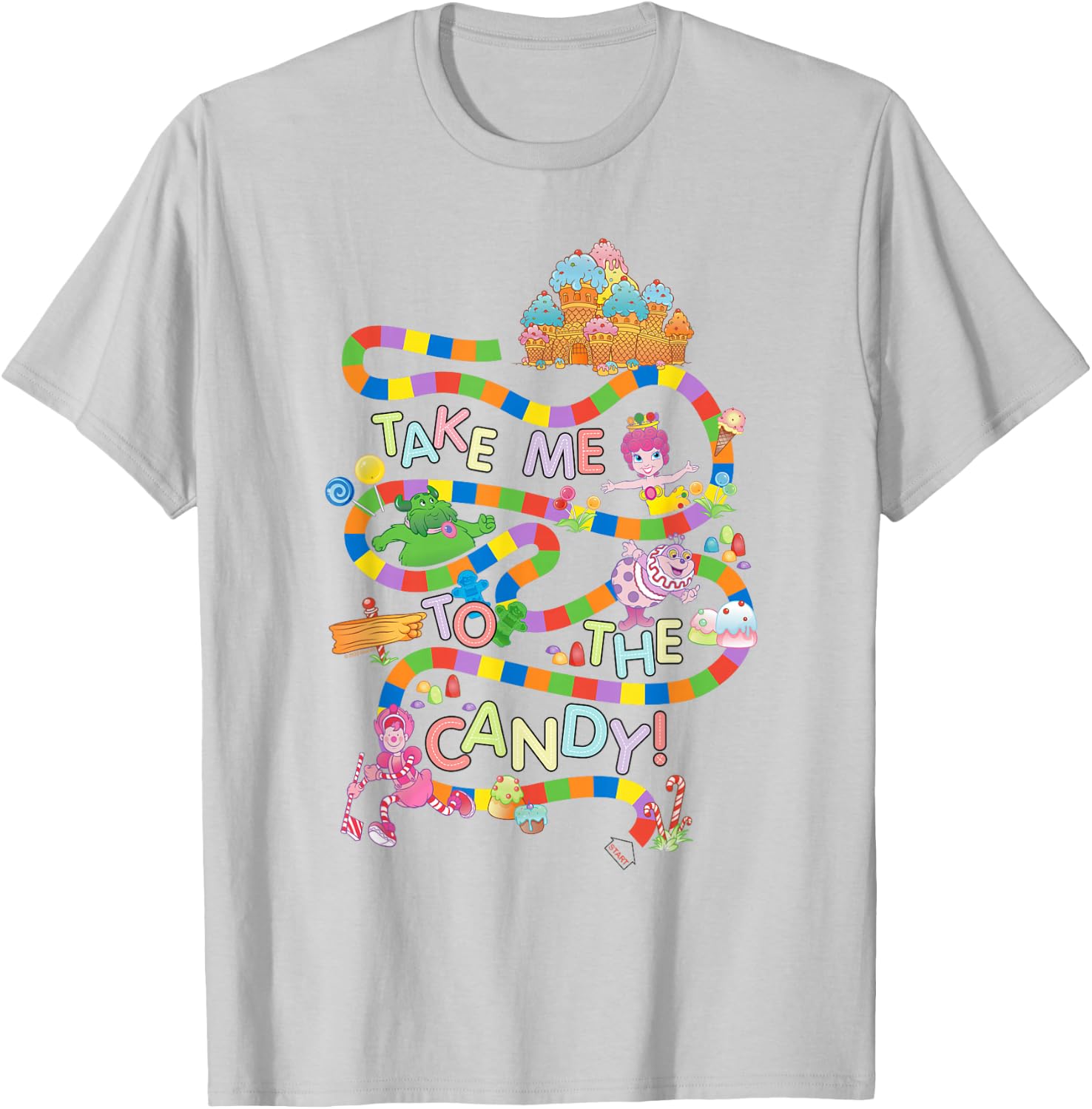 Candy Land Take Me to The Candy Small T-Shirt - T-Shirt | Ash