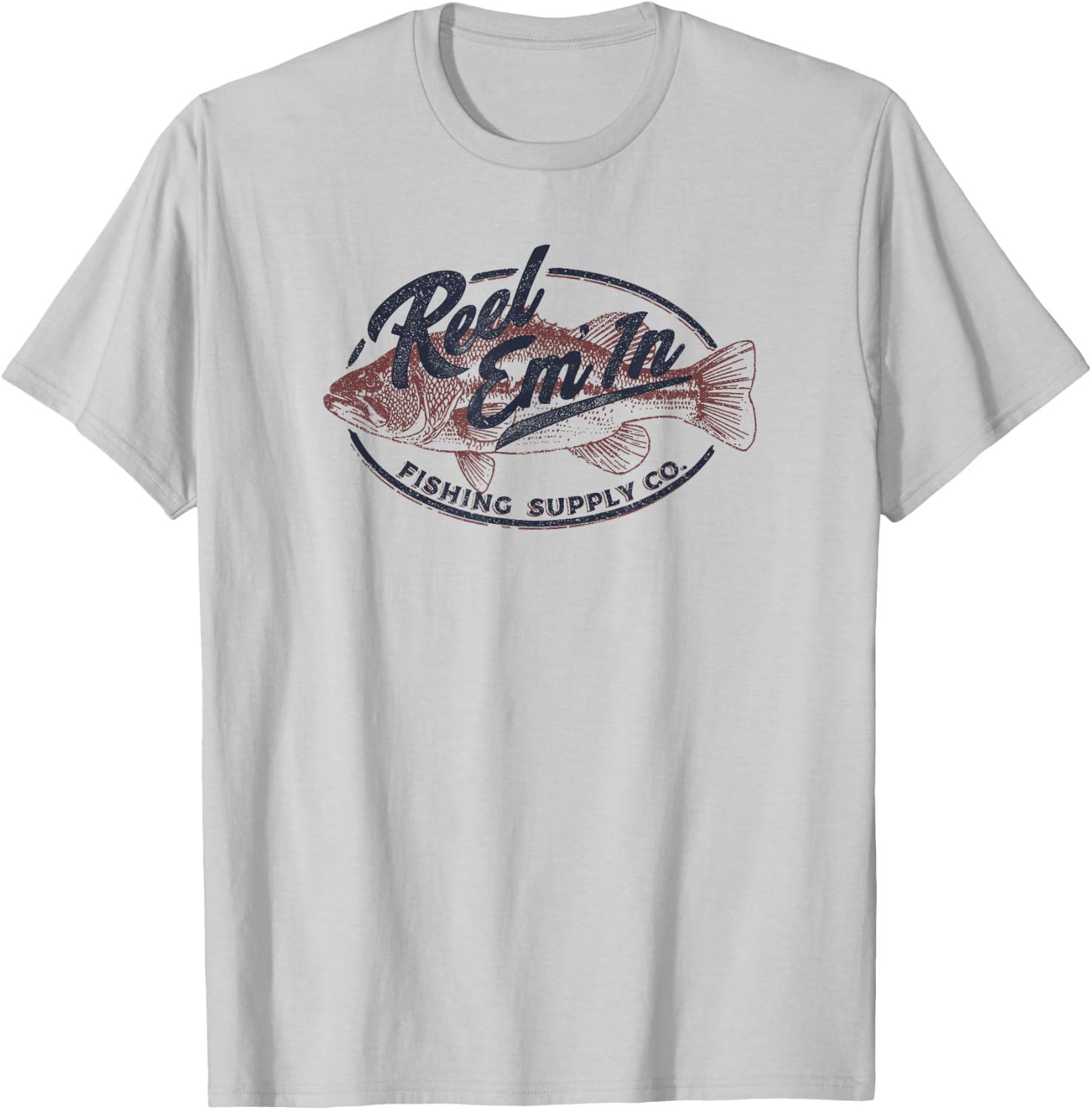 Trendy Reel Em' In Fishing Supply Co. Logo T-Shirt - T-Shirt | Ash