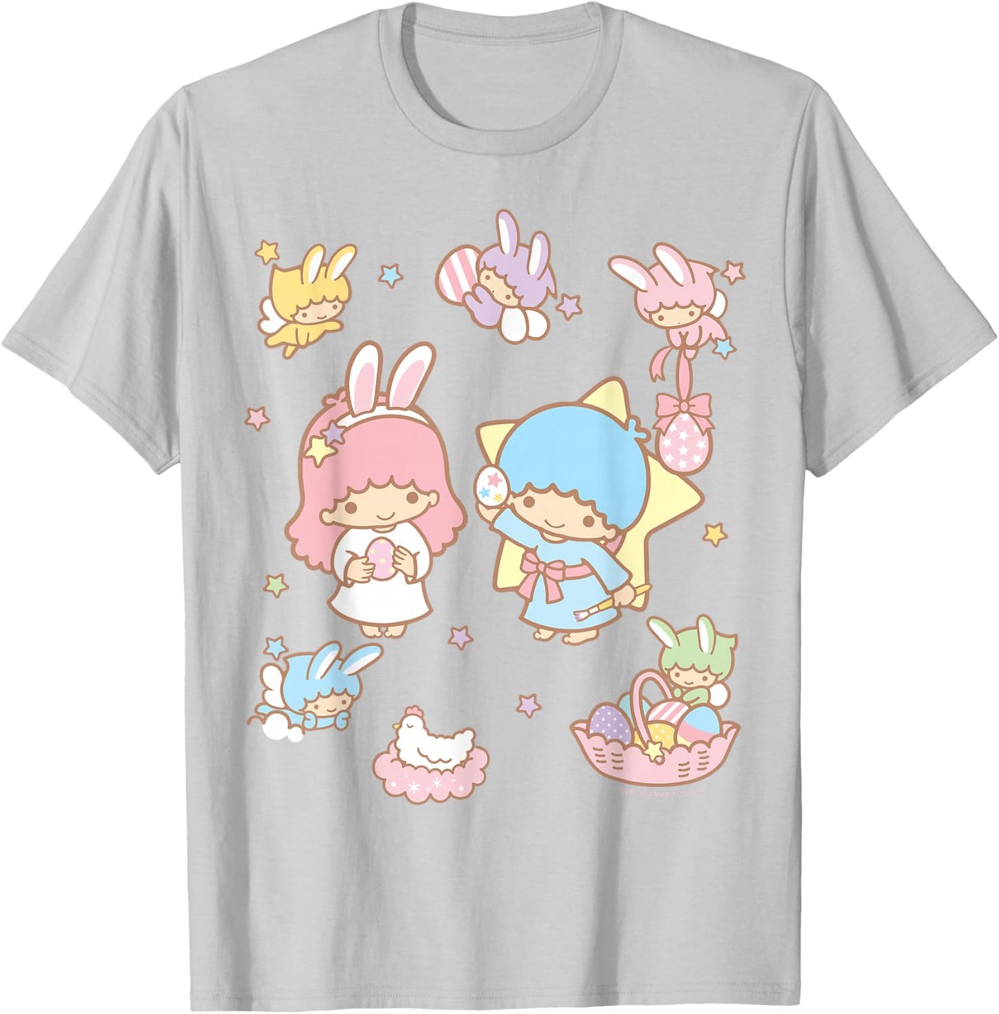 Little Twin Stars and Friends Easter Shirt T-Shirt - T-Shirt | Ash