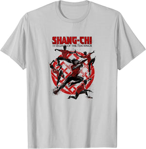 Marvel Shang-Chi Poses Logo T-Shirt - T-Shirt | Ash