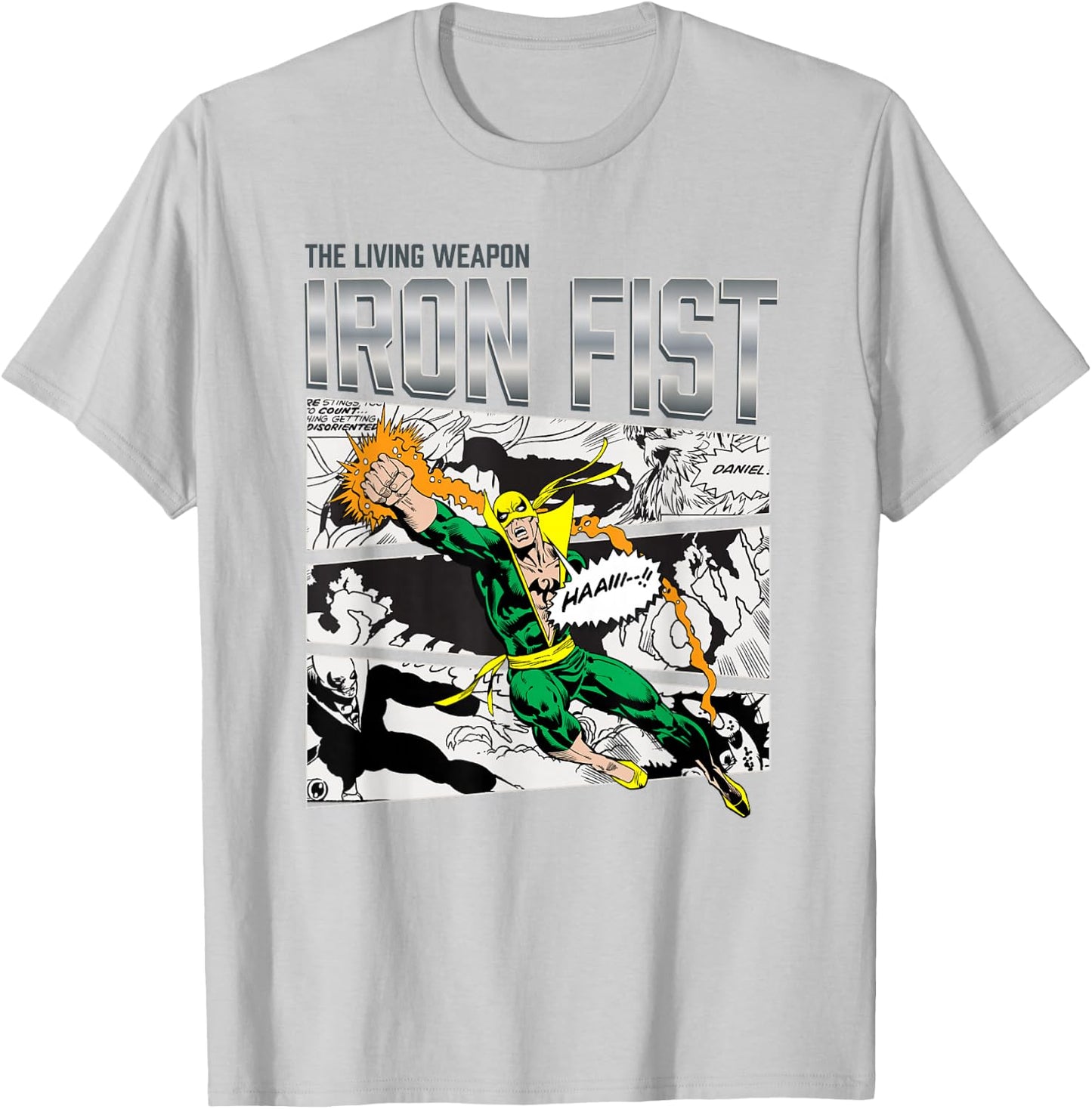 Marvel Comics Iron Fist The Living Weapon Vintage T-Shirt - T-Shirt | Ash
