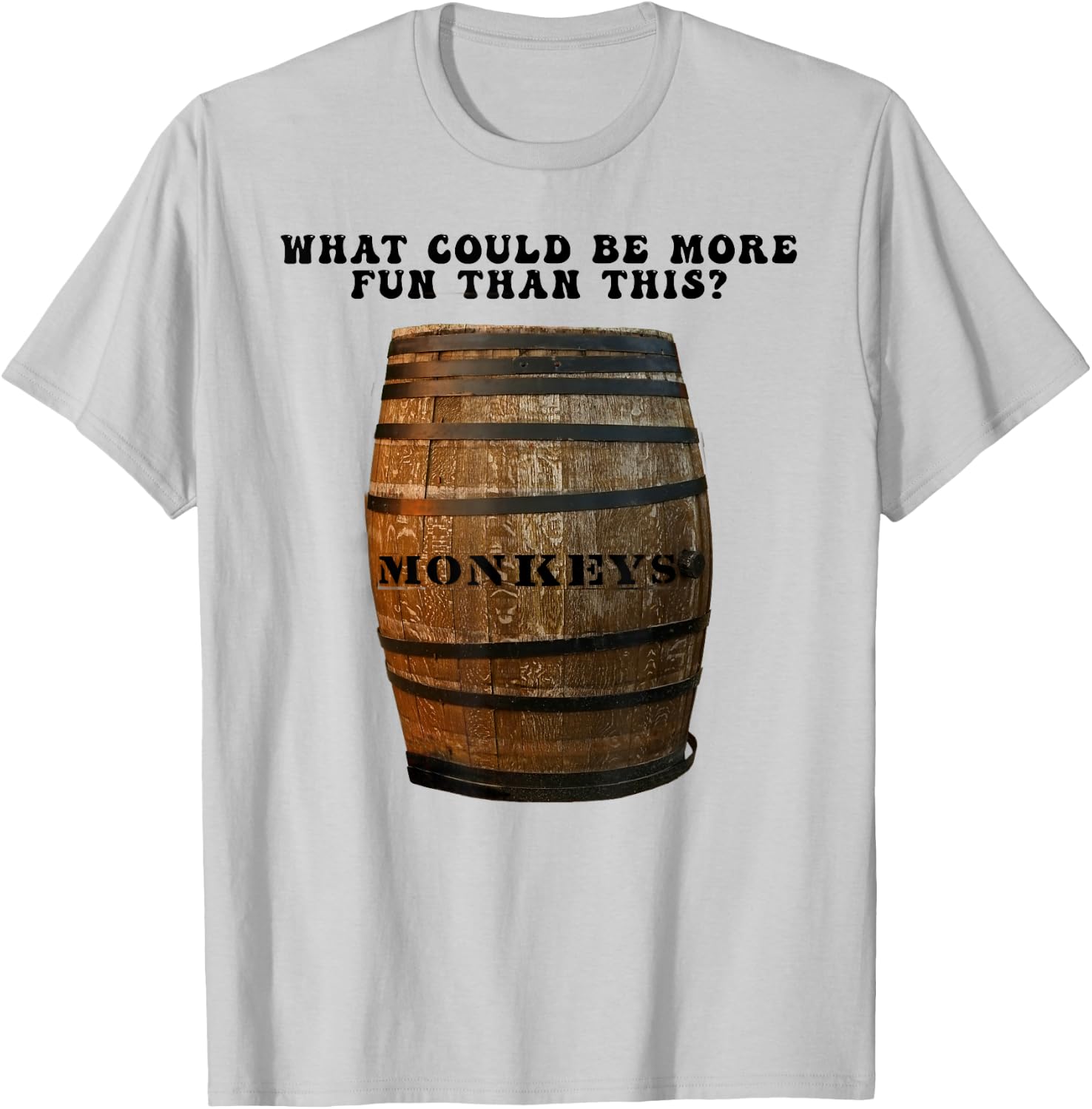 What Could Be More Fun Than A Barrel of Monkeys T-Shirt - T-Shirt | Ash