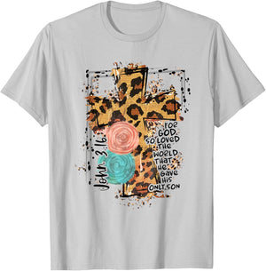 For God So Loved World That He Gave His Only Son Christian T-Shirt - T-Shirt | Ash