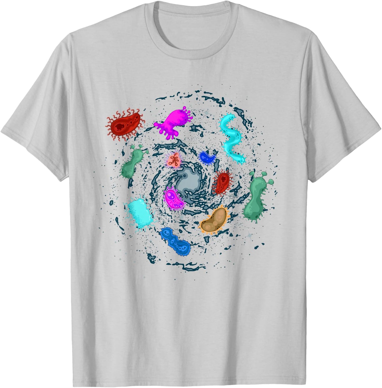 Microbiology Laboratory MTA Biologist Bacteria T-Shirt - T-Shirt | Ash