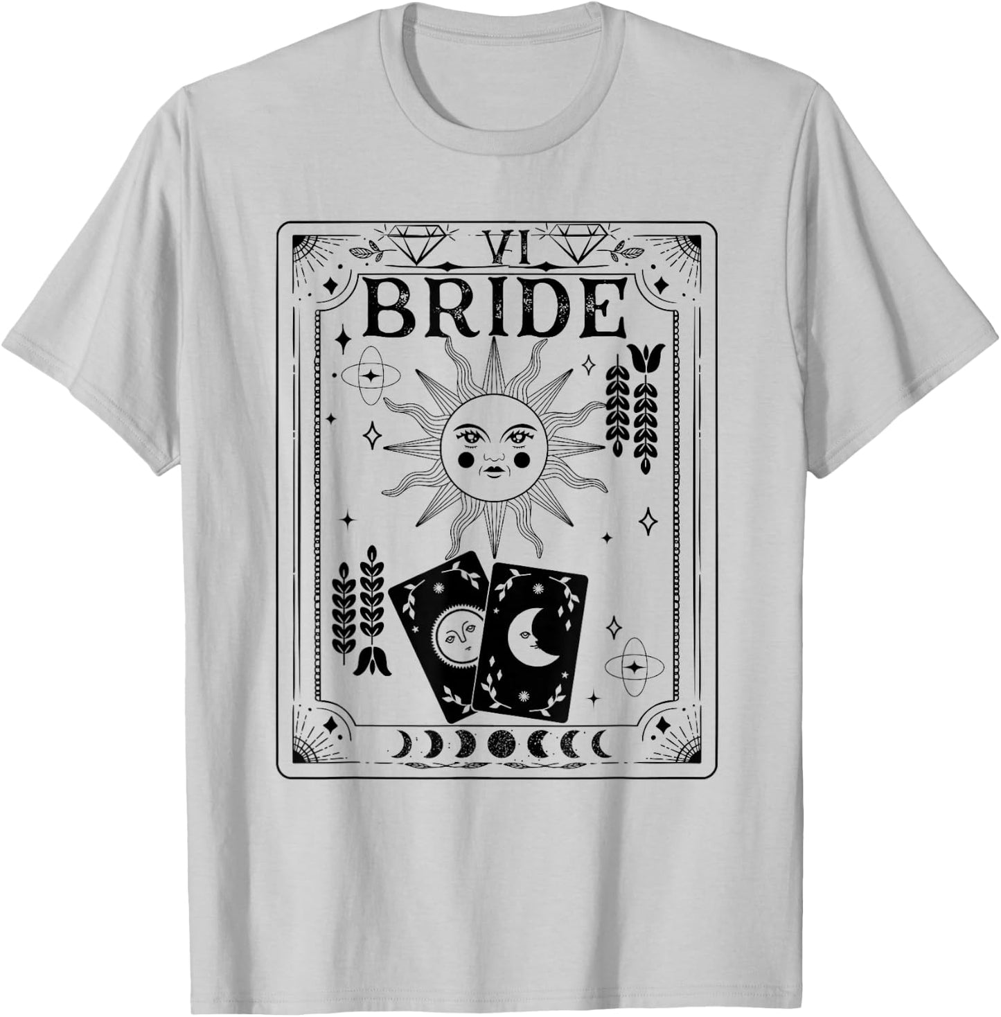 Gothic Witchy Coven, Tarot Celestial Bachelorette matching T-Shirt - T-Shirt | Ash