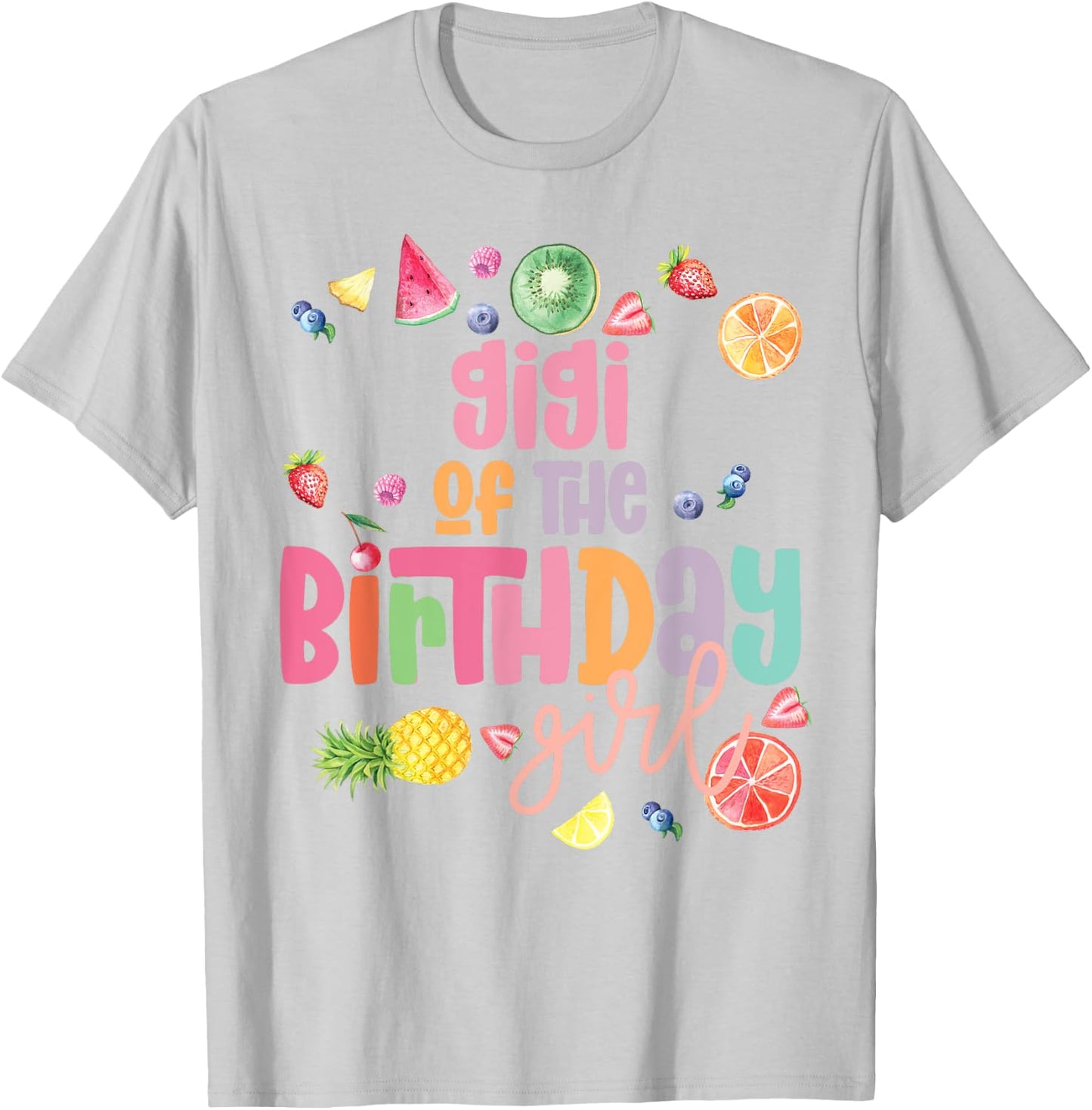 Gigi Twotii Frutti 2-Year-Old Fruit Tropical Birthday T-Shirt - T-Shirt | Ash