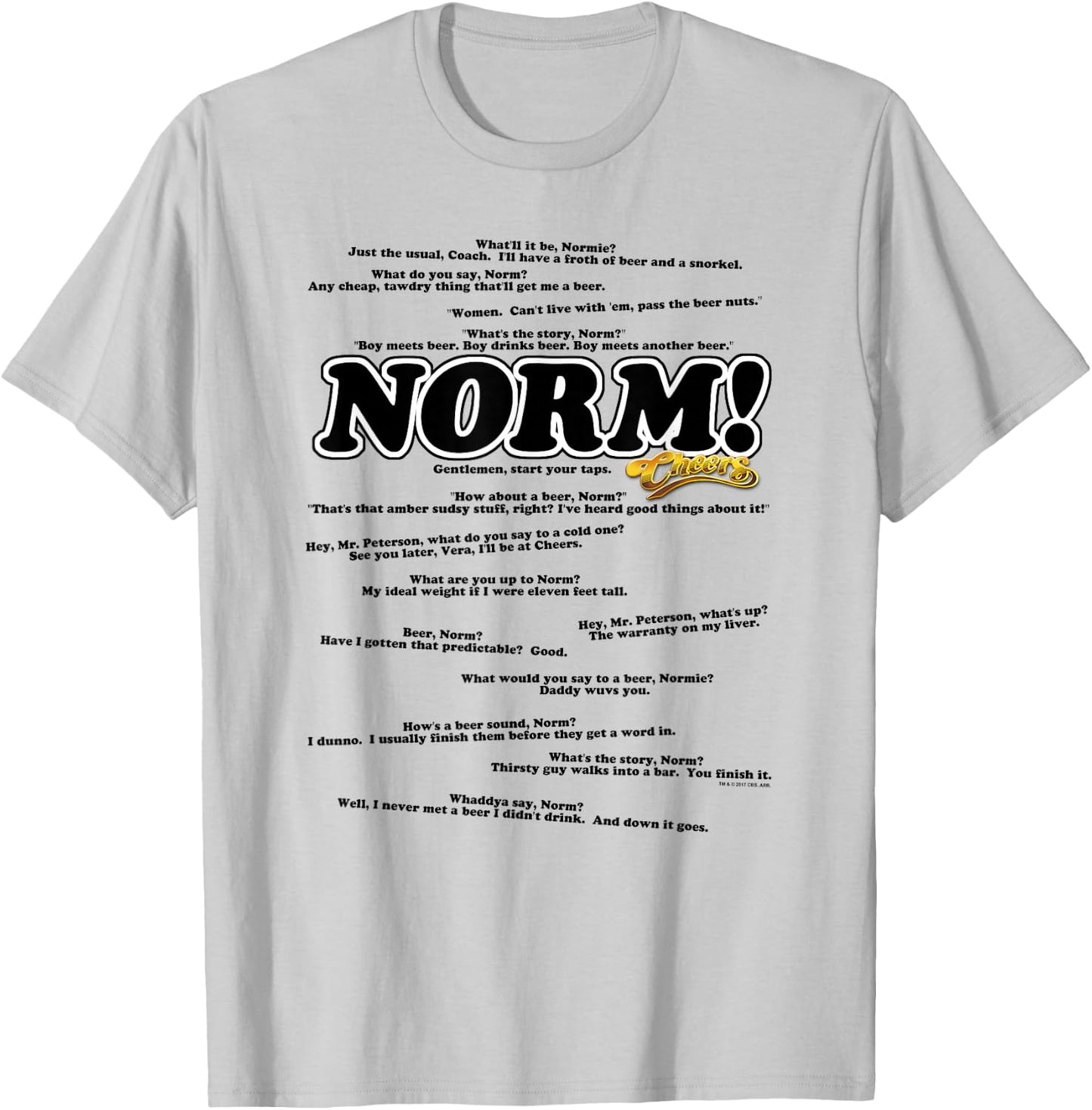 Cheers Normisms T-Shirt - T-Shirt | Ash
