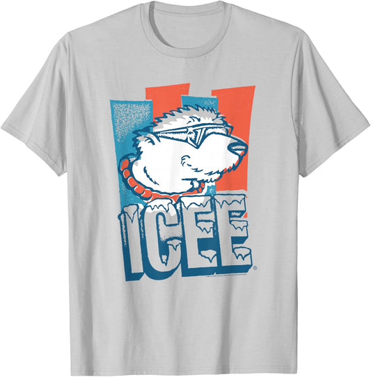 ICEE Bear Retro Icicle Logo T-Shirt - T-Shirt | Ash