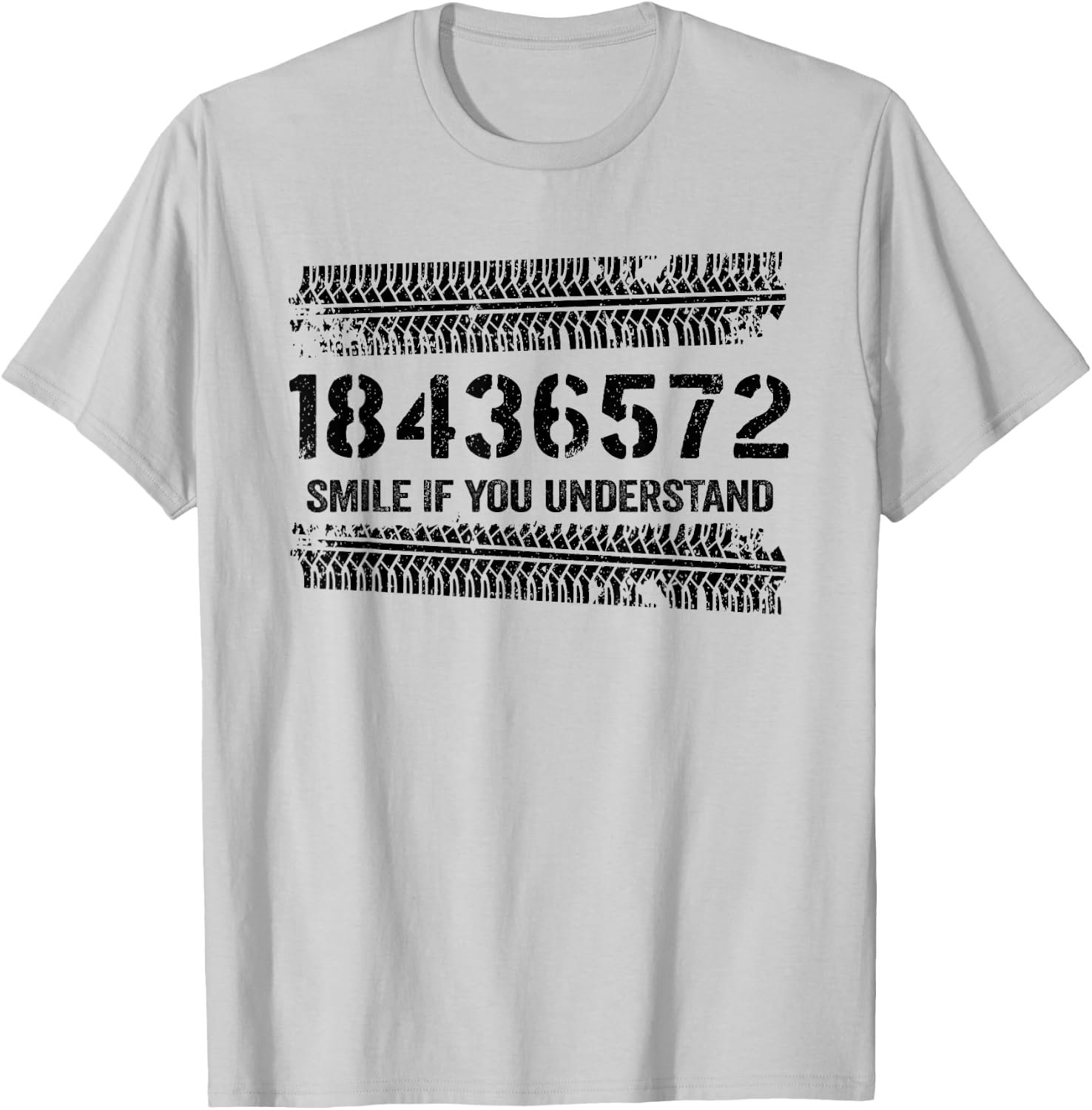 18436572 Smile If You Understand 18436572 Firing Order V8 T-Shirt - T-Shirt | Ash