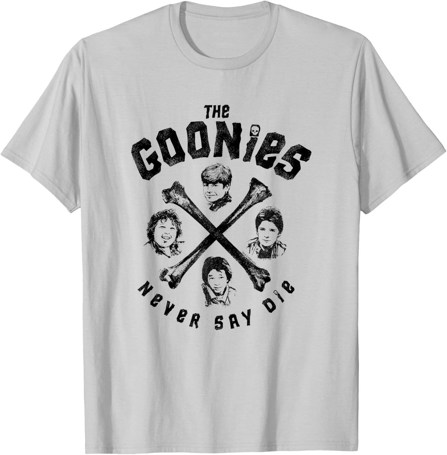 The Goonies Crossbones and Cast Never Say Die Movie T-Shirt - T-Shirt | Ash