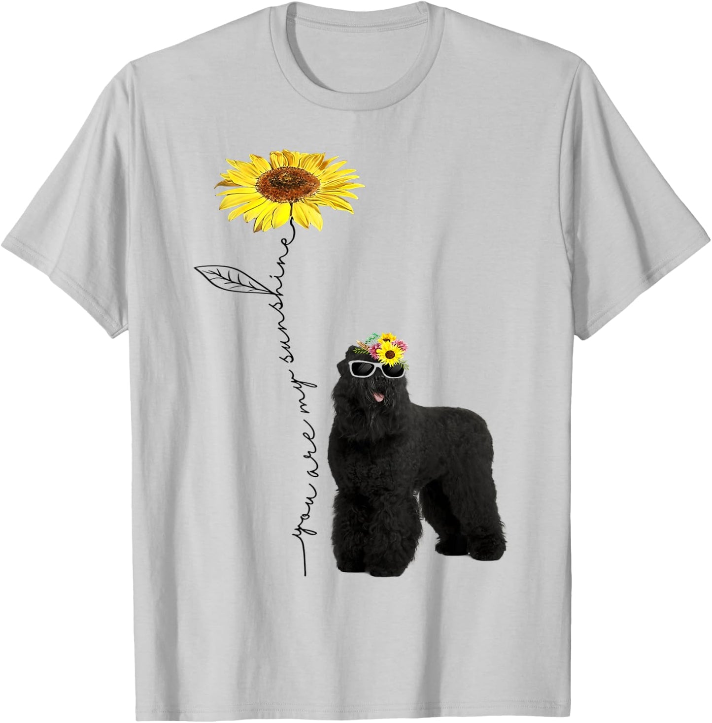 Black Russian Terrier, my friends, my sunshine T-Shirt - T-Shirt | Ash