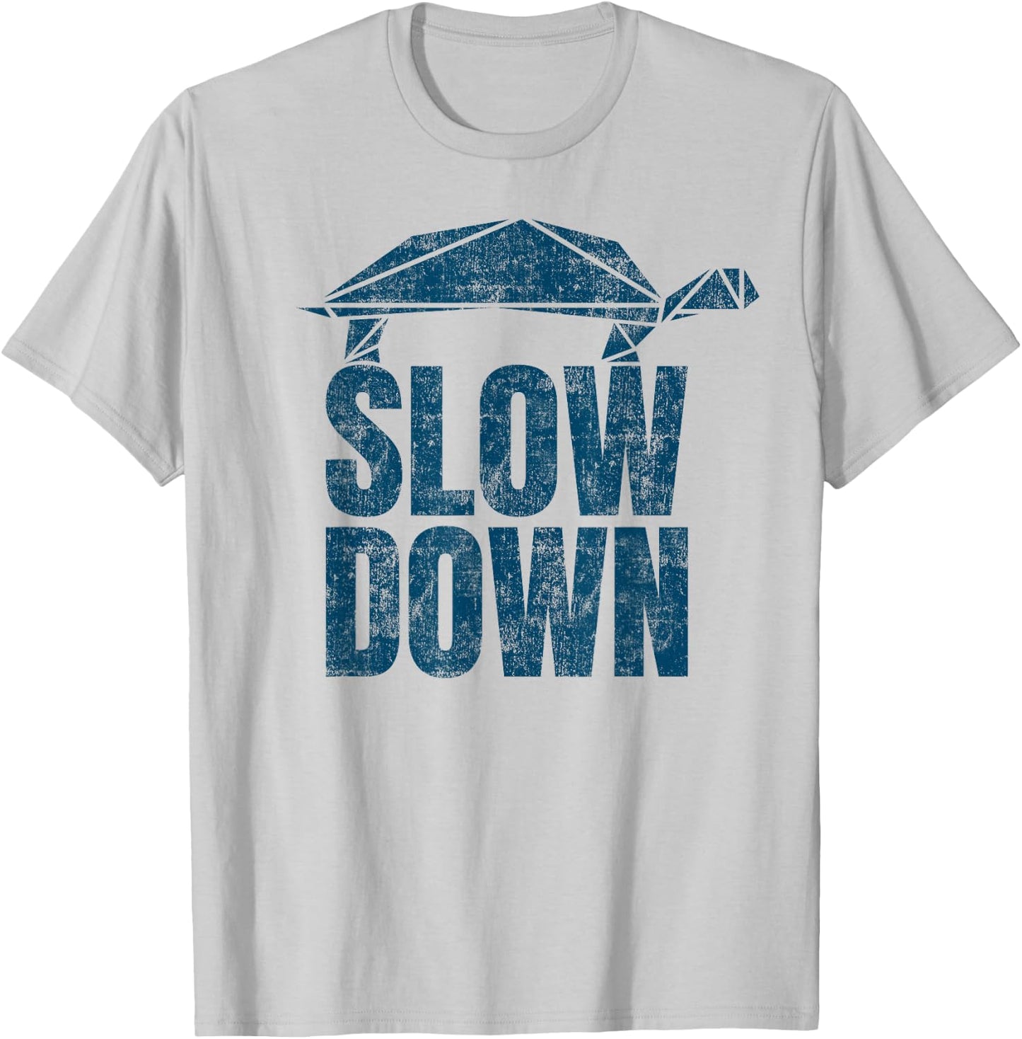 Slow down funny cool turtle Keep Calm no stress T-Shirt - T-Shirt | Ash