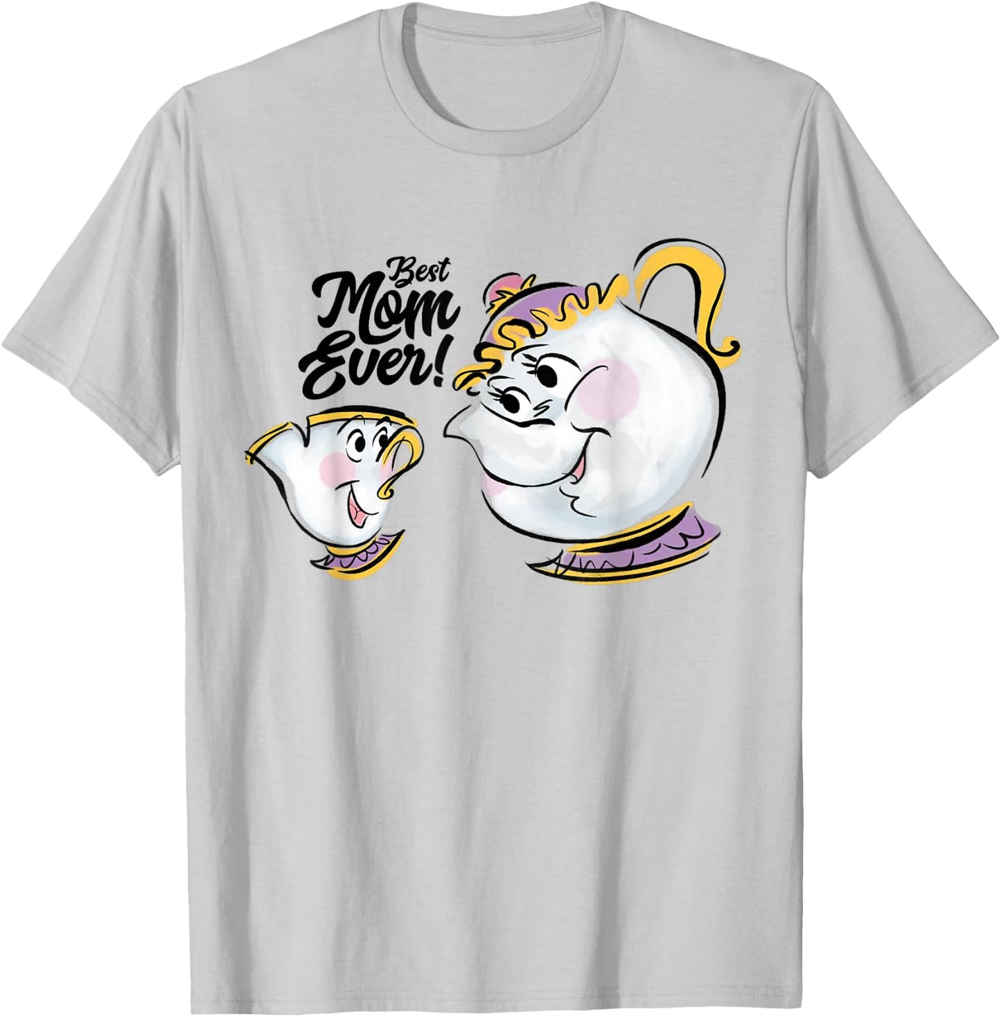 Disney Beauty and the Beast Chip Mrs. Potts Best Mom Ever T-Shirt - T-Shirt | Ash