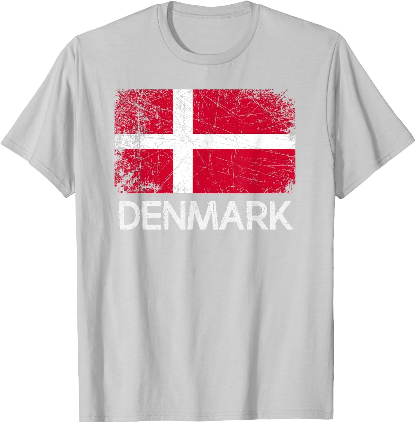 Danish Flag | Vintage Made In Denmark Gift T-Shirt - T-Shirt | Ash