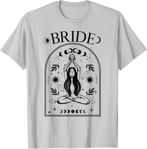 Witchy Bride Coven Tarot Celestial Gothic Bachelorette Party T-Shirt - T-Shirt | Ash