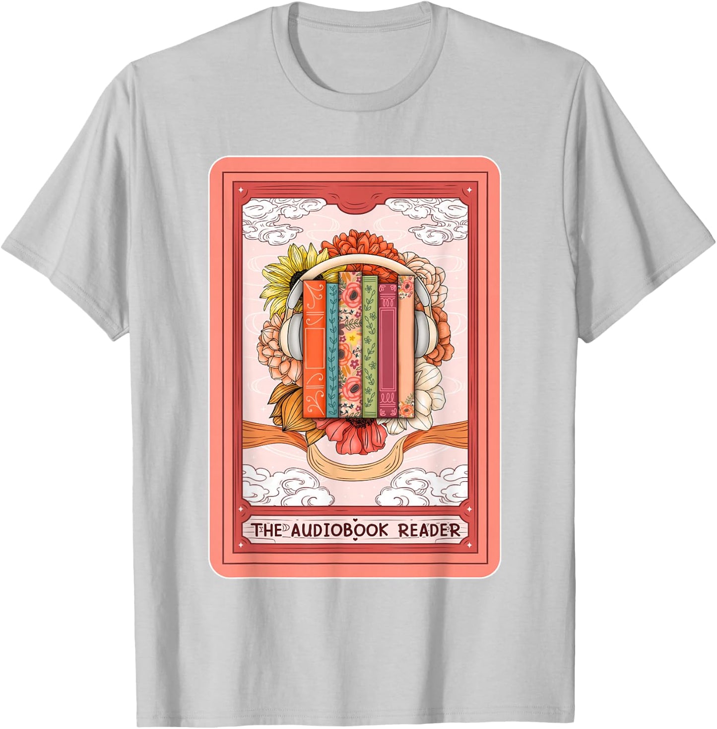Audiobook Lover Bookish The Audiobook Reader Tarot Card T-Shirt - T-Shirt | Ash