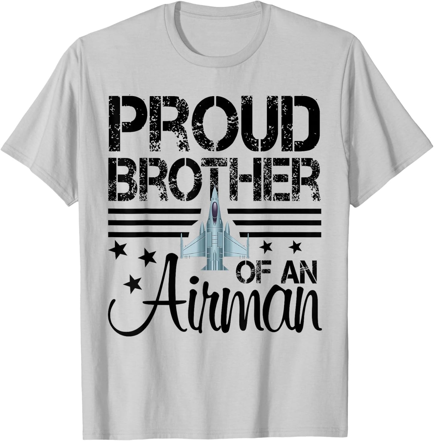 Proud Brother of An Airman Jet Plane Pilot T-Shirt - T-Shirt | Ash
