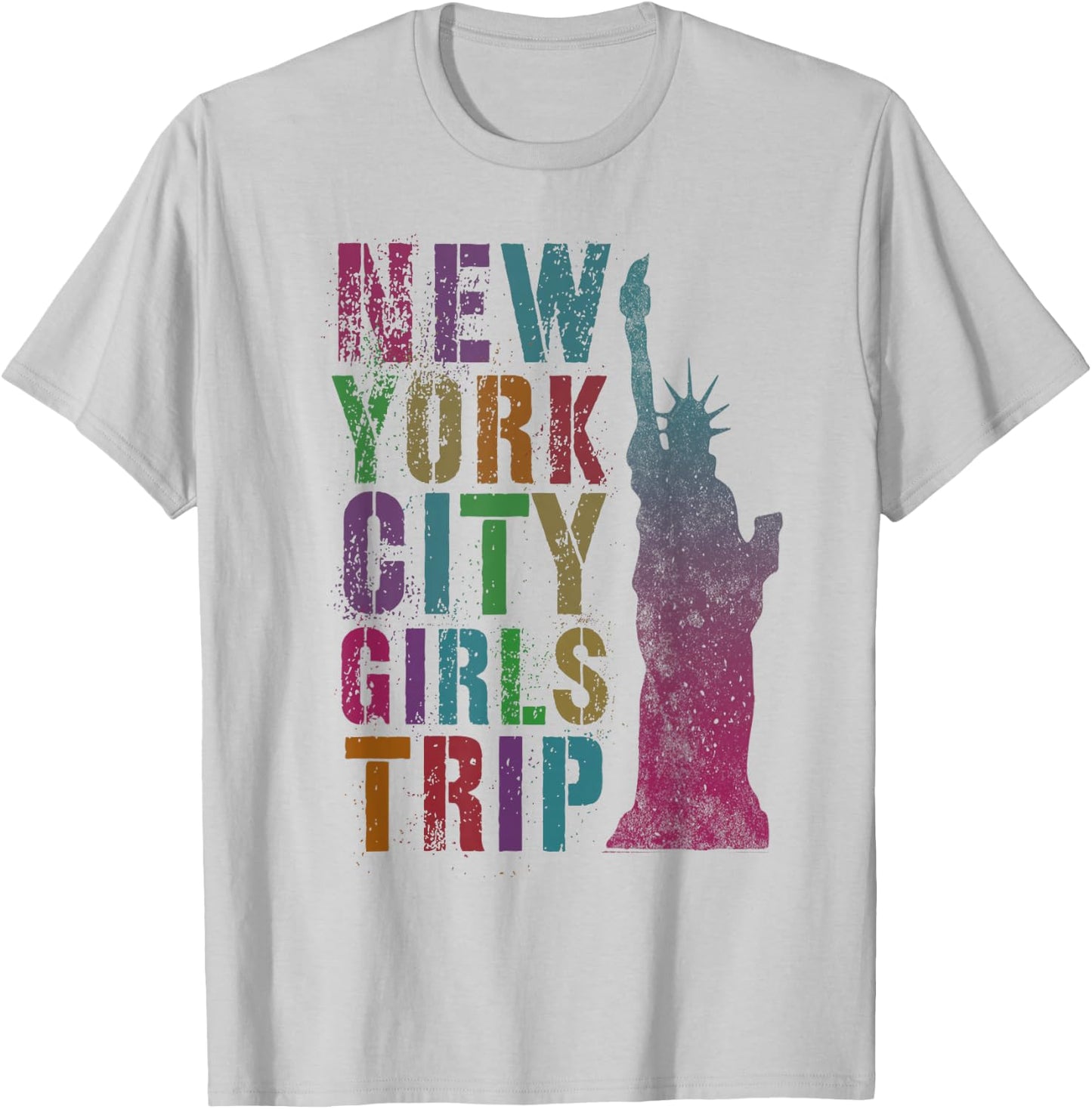Pink NYC Girls Trip New York City Summer Besties NY Family T-Shirt - T-Shirt | Ash