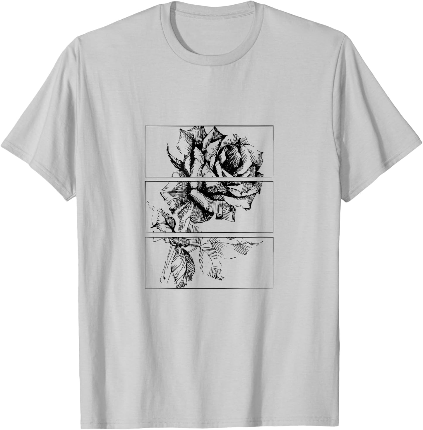 Black Roses Aesthetic Clothing Soft Grunge Clothes Goth Punk T-Shirt - T-Shirt | Ash