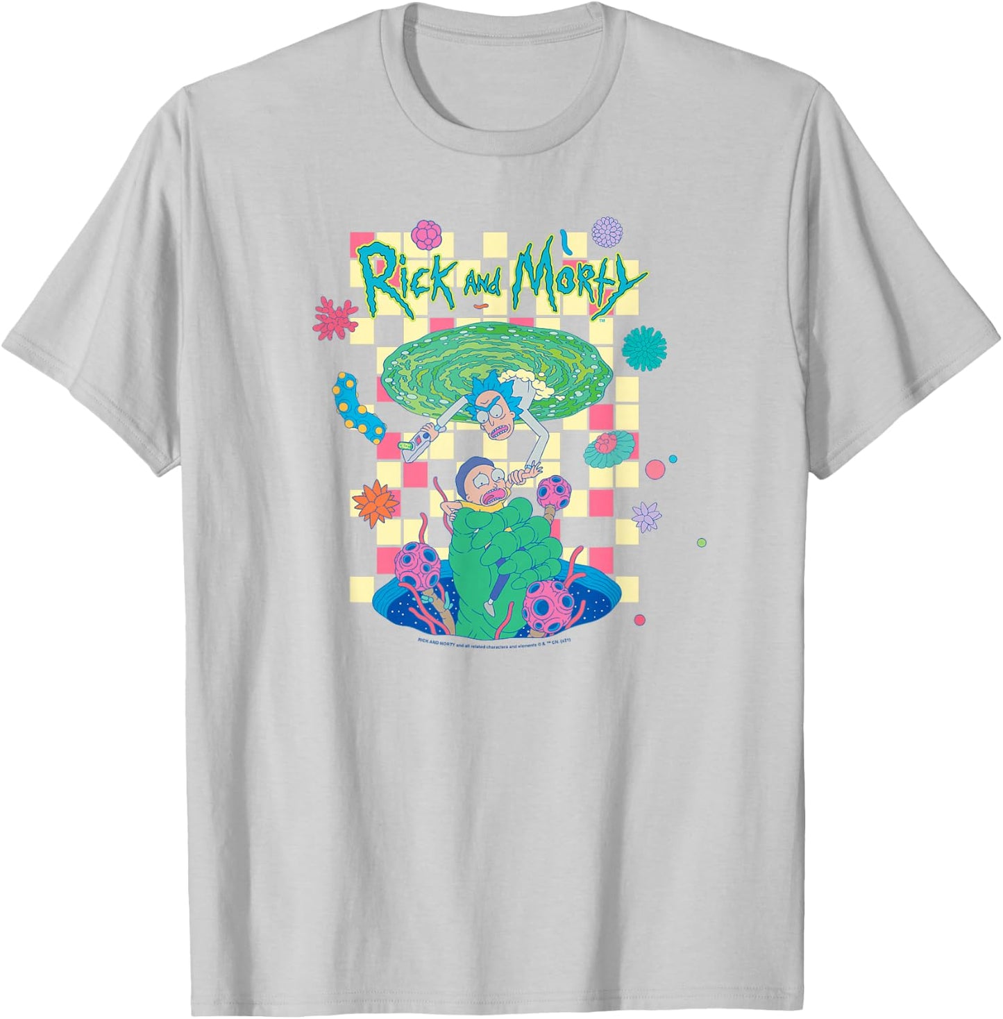 Rick and Morty Falling Portals T-Shirt - T-Shirt | Ash
