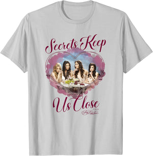 Pretty Little Liars Group Secrets Valentine's Day Heart T-Shirt - T-Shirt | Ash