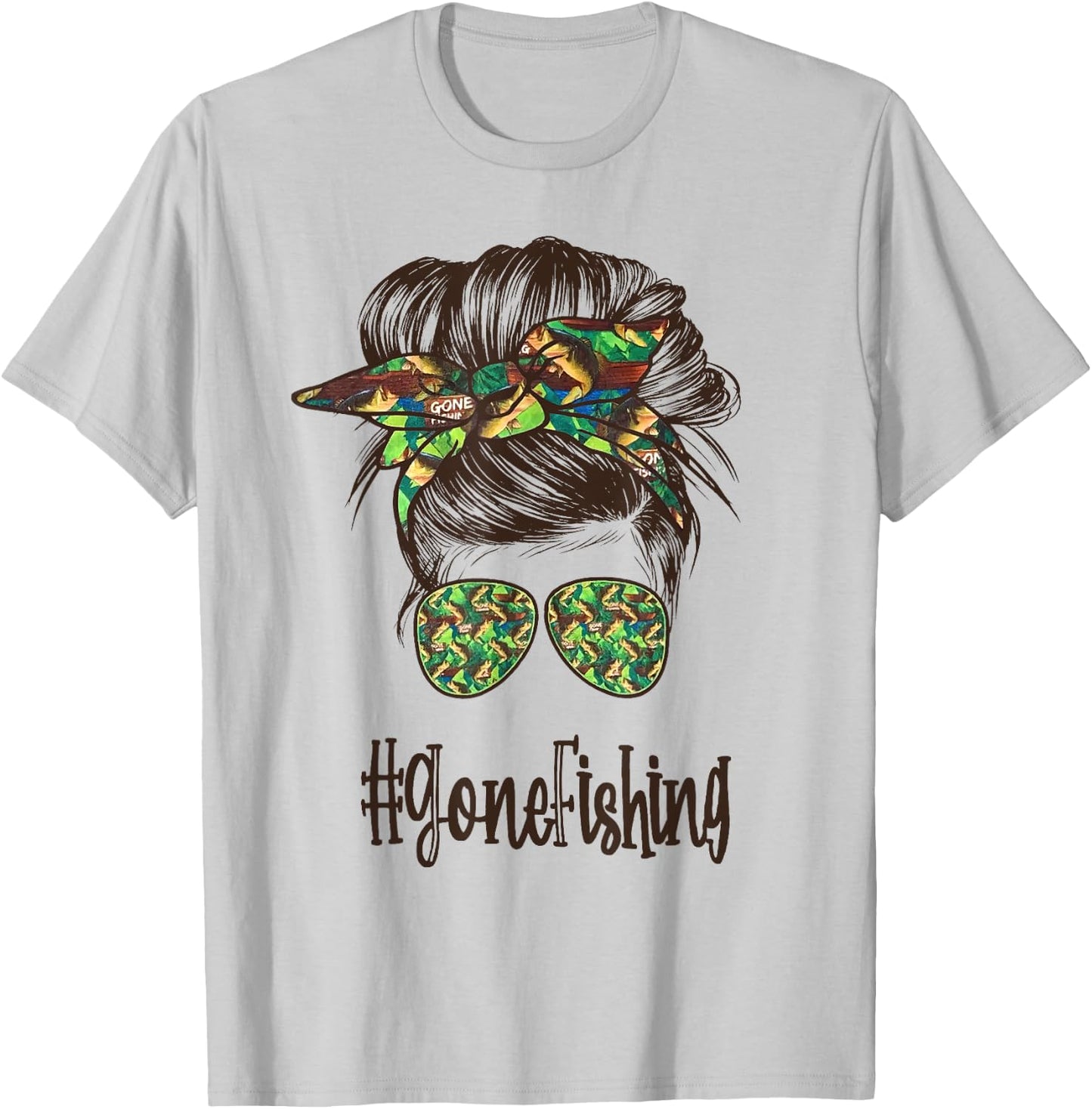 Gone Fishing DAY FISHING DAD AND FISHING GIRL LOVE T-Shirt - T-Shirt | Ash