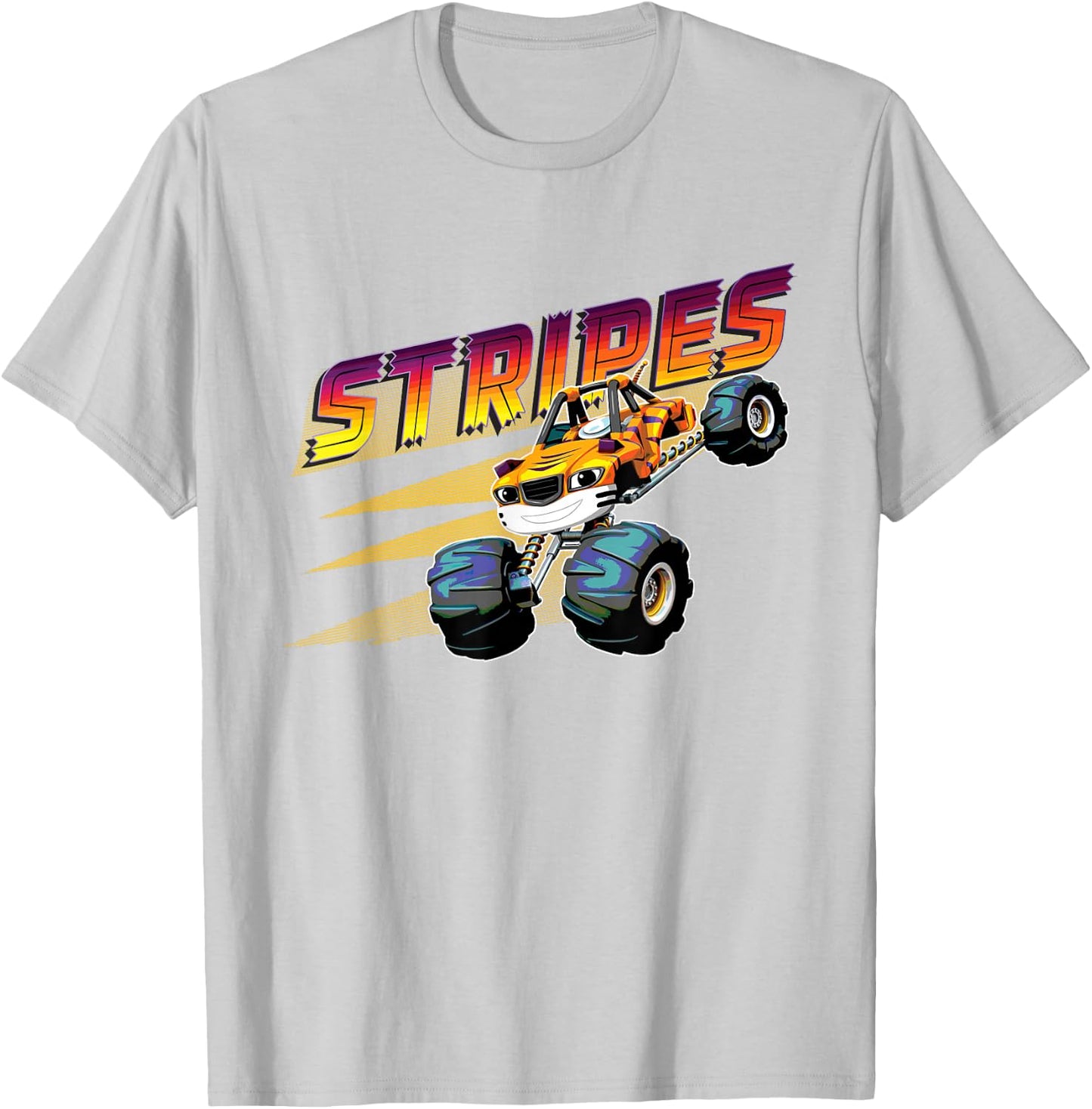 Blaze and the Monster Machines Stripes Badge T-Shirt - T-Shirt | Ash