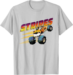 Blaze and the Monster Machines Stripes Badge T-Shirt - T-Shirt | Ash
